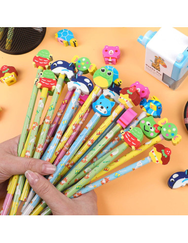 Lápices Lindos con Borradores Animales DIYASY - 50 Pcs