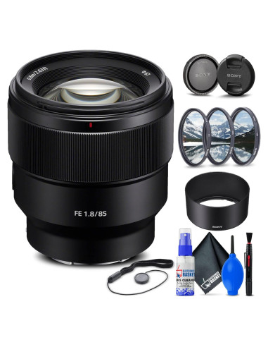 Lente Sony FE 85mm f/1.8 + Kit de Filtros y Limpieza
