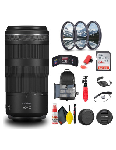 Lente Canon RF 100-400mm f/5.6-8 IS USM + Kit Completo