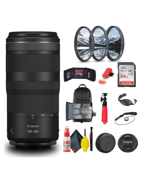 Lente Canon RF 100-400mm f/5.6-8 IS USM + Kit Completo