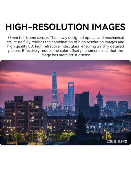 Lente Cine 85mm T2.0 7artisans para Nikon Z - Enfoque Manual