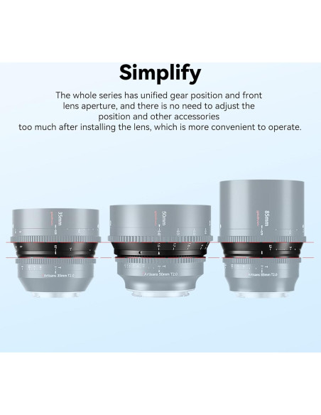 Lente Cine 85mm T2.0 7artisans para Nikon Z - Enfoque Manual