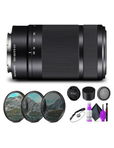 Lente Sony E 55-210mm f/4.5-6.3 OSS + Kit de Filtros 49mm