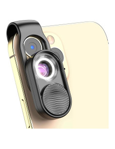 Lente Microscopio APEXEL 100x con Luz LED para Smartphone