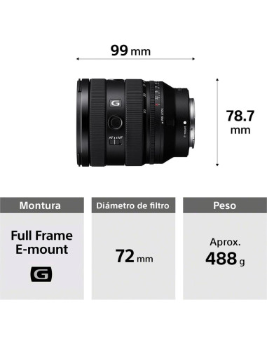 Lente Sony FE 20-70mm f/4 G para cámaras E - Zoom Ultra Gran Angular