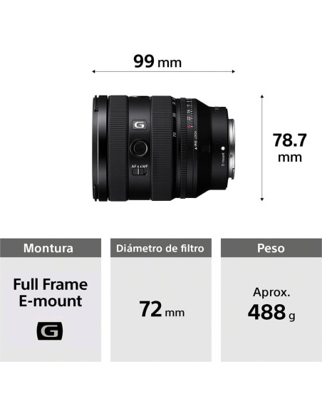 Lente Sony FE 20-70mm f/4 G para cámaras E - Zoom Ultra Gran Angular