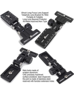 Soporte de Lente Telefoto Plegable iShoot FBA-IS-TB02 Aluminio 2