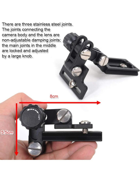Soporte de Lente Telefoto Plegable iShoot FBA-IS-TB02 Aluminio