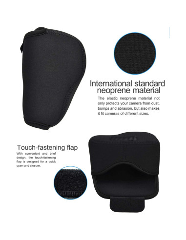 Funda de cámara neopreno JJC Black para Fujifilm y Canon