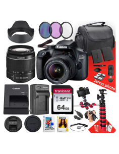 Cámara DSLR Canon EOS 4000D + Lente 18-55mm + 64GB + Accesorios