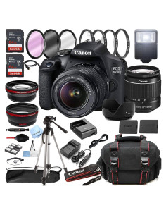 Cámara DSLR Canon EOS 2000D + Lente 18-55mm + Accesorios