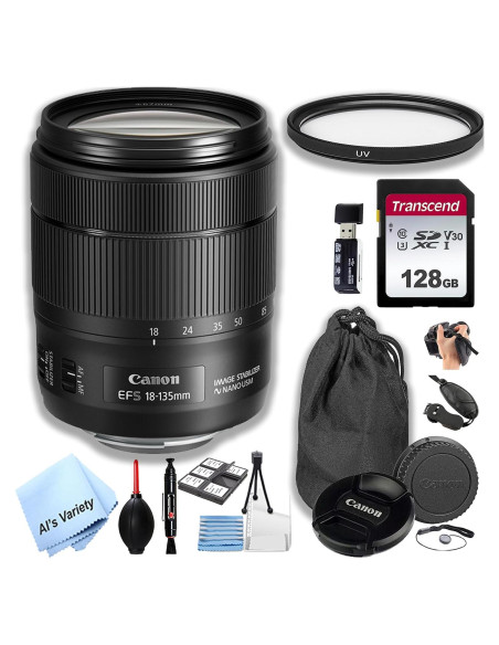 Lente Canon EF-S 18-135mm f/3.5-5.6 IS USM + Kit 18 Piezas