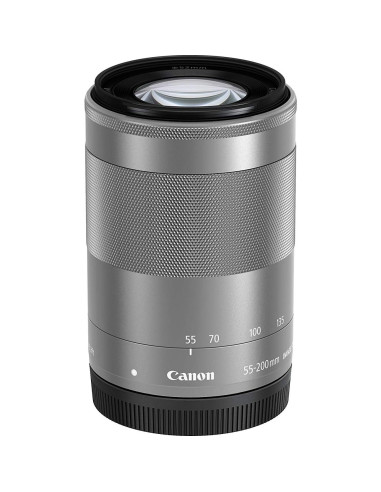 Lente Zoom Canon EF-M 55-200mm f/4.5-6.3 IS STM Plata