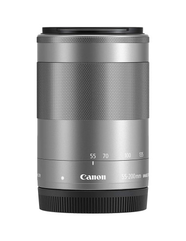 Lente Zoom Canon EF-M 55-200mm f/4.5-6.3 IS STM Plata