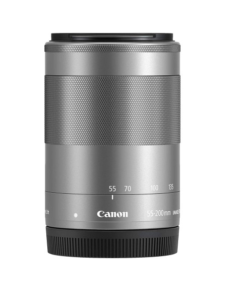 Lente Zoom Canon EF-M 55-200mm f/4.5-6.3 IS STM Plata