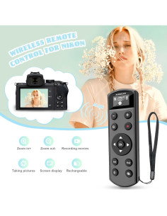 Control Remoto Inalámbrico AODELAN BR-3 para Nikon - USB-C, Pantalla OLED 2