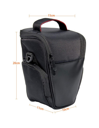 Funda de Cámara DSLR FOSOTO Nylon Negra Compatible Nikon Canon