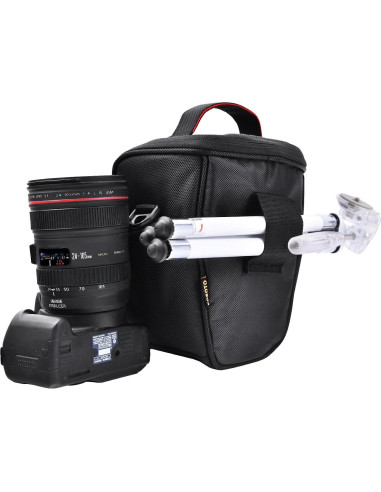 Funda de Cámara DSLR FOSOTO Nylon Negra Compatible Nikon Canon