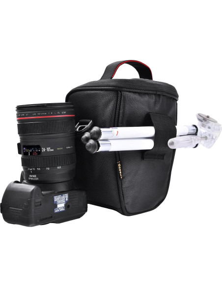 Funda de Cámara DSLR FOSOTO Nylon Negra Compatible Nikon Canon
