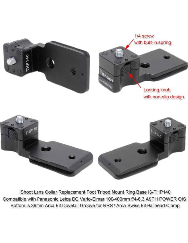 Soporte de Collar de Lente iShoot IS-THP140 para Panasonic 100-400mm