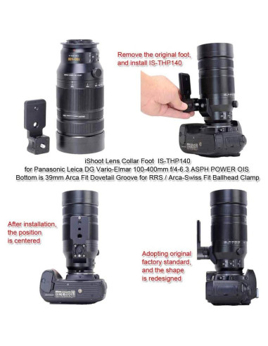 Soporte de Collar de Lente iShoot IS-THP140 para Panasonic 100-400mm