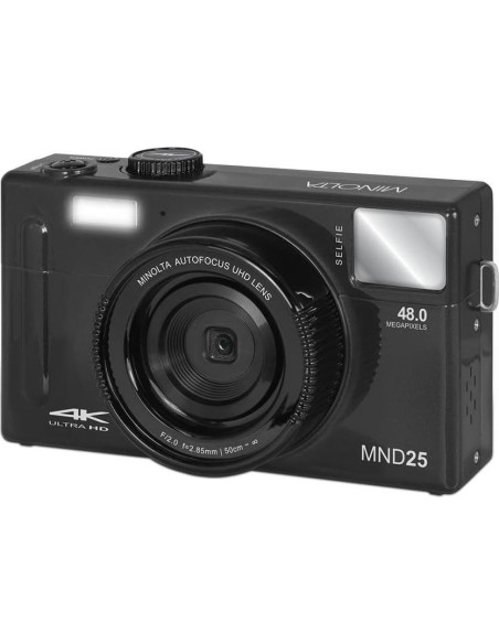 Cámara Digital Minolta MND25 48MP 4K Autofocus Negra