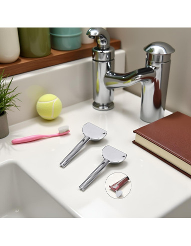 2 Llaves Exprimidor de Tubos Acero Inoxidable Jowxsx 12.7 cm