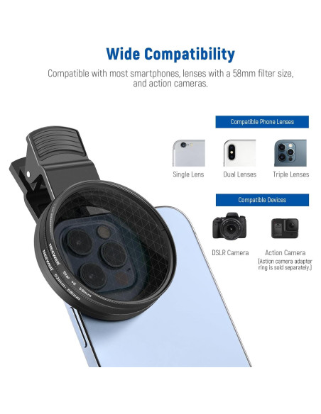 Kit de Filtros de Lente 58mm NEEWER para Teléfono Móvil
