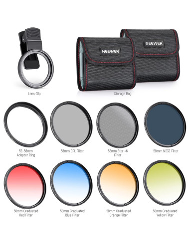 Kit de Filtros de Lente 58mm NEEWER para Teléfono Móvil