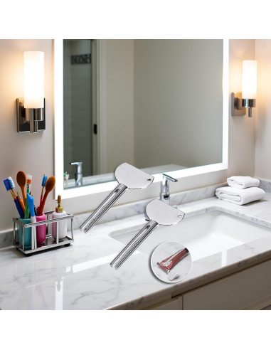 2 Llaves Exprimidor de Tubos Acero Inoxidable Jowxsx 12.7 cm