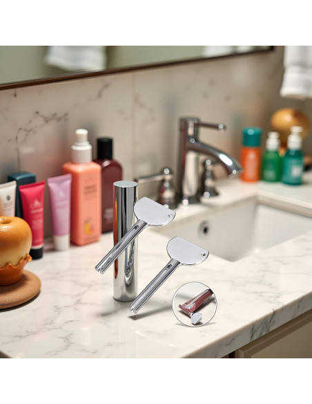 2 Llaves Exprimidor de Tubos Acero Inoxidable Jowxsx 12.7 cm