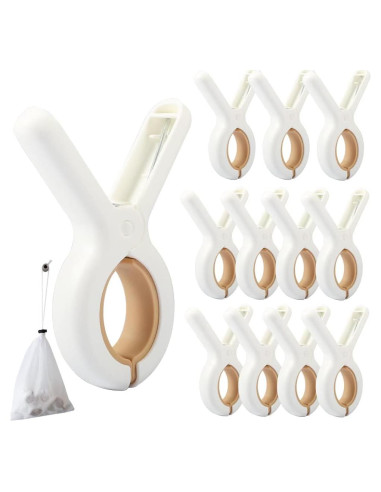 12 Pinzas de Ropa PAMISO - Clips de Secado Compactos