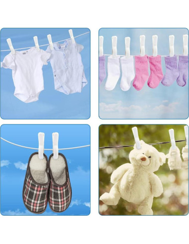 12 Pinzas de Ropa PAMISO - Clips de Secado Compactos