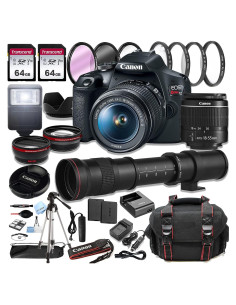 Cámara DSLR Canon EOS Rebel T7 + Lentes 18-55mm y 420-800mm