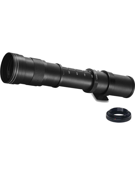 Cámara DSLR Canon EOS Rebel T7 + Lentes 18-55mm y 420-800mm