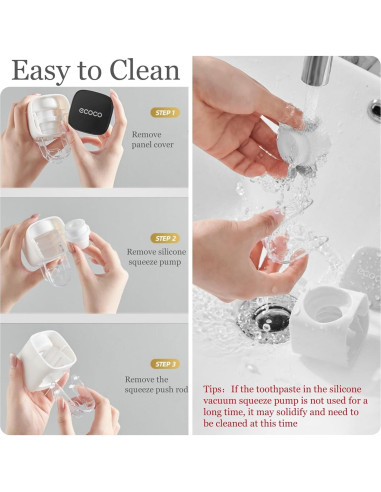 Dispensador de Pasta de Dientes Automático LORVOR 2 Pcs Montaje en Pared
