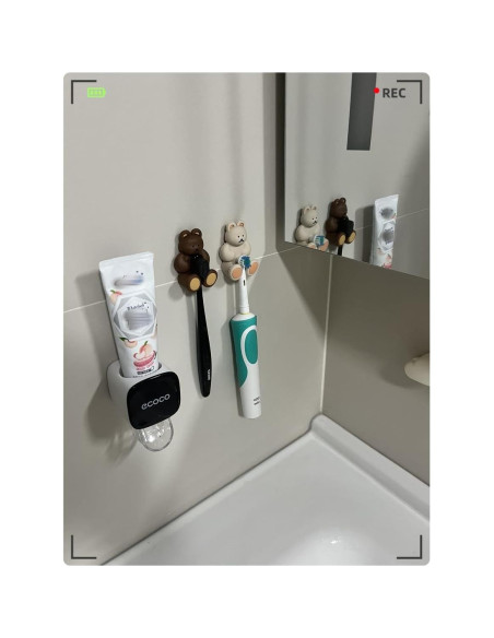 Dispensador de Pasta de Dientes Automático LORVOR 2 Pcs Montaje en Pared