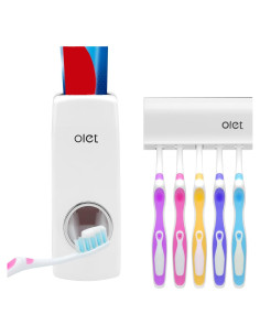 Dispensador Automático de Pasta de Dientes TOWOMO Blanco con Soporte