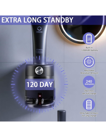 Dispensador Automático de Pasta de Dientes Wekity Negro