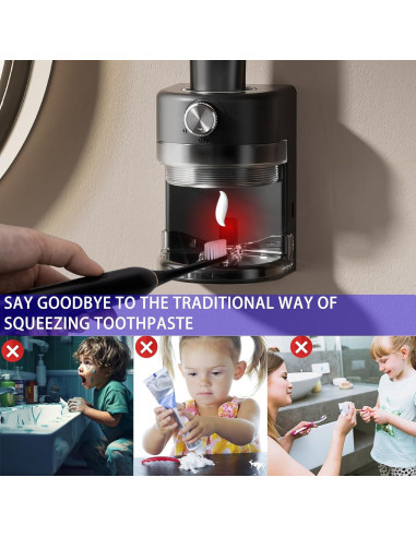 Dispensador Automático de Pasta de Dientes Wekity Negro