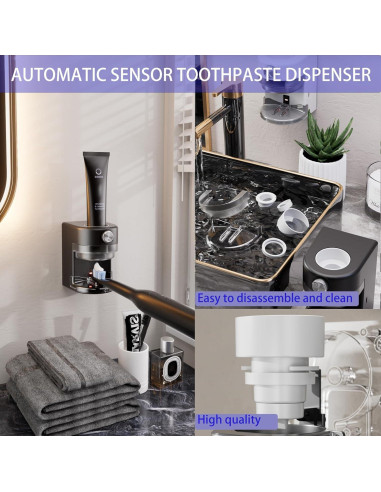 Dispensador Automático de Pasta de Dientes Wekity Negro