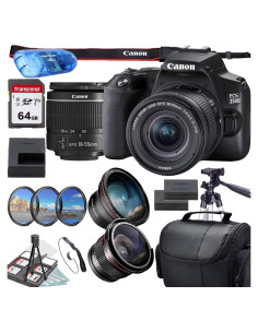 Cámara DSLR Canon EOS 250D con Lente 18-55mm y Accesorios