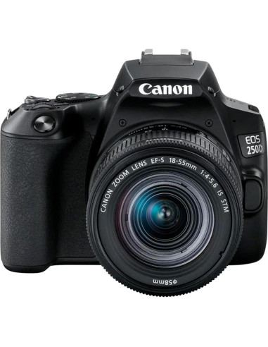 Cámara DSLR Canon EOS 250D con Lente 18-55mm y Accesorios