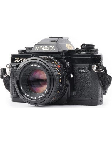 Cámara SLR Minolta X-700 35mm con lente MD 50mm f/2 (Renovada)