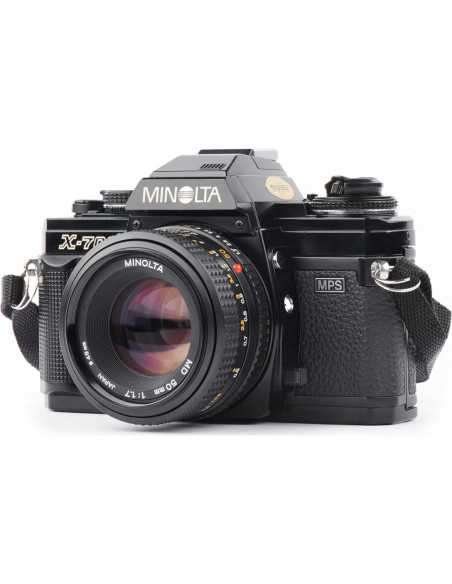 Cámara SLR Minolta X-700 35mm con lente MD 50mm f/2 (Renovada)