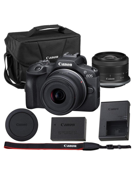 Cámara Sin Espejo Canon EOS R100 Kit Lente RF-S 18-45mm