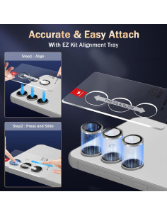 Protector de Lente de Cámara BERSEM para Samsung Galaxy S24/S23 - Vidrio Templado 9H 2