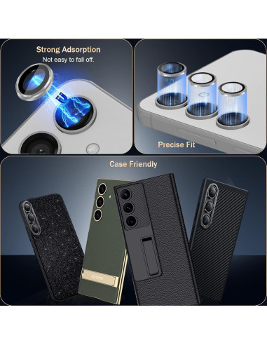 Protector de Lente de Cámara BERSEM para Samsung Galaxy S24/S23 - Vidrio Templado 9H