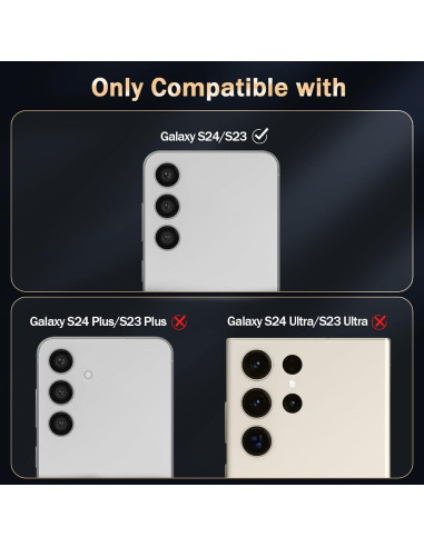 Protector de Lente de Cámara BERSEM para Samsung Galaxy S24/S23 - Vidrio Templado 9H