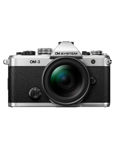 Cámara sin espejo OM SYSTEM OM-3 con lente 12-45mm F4 PRO